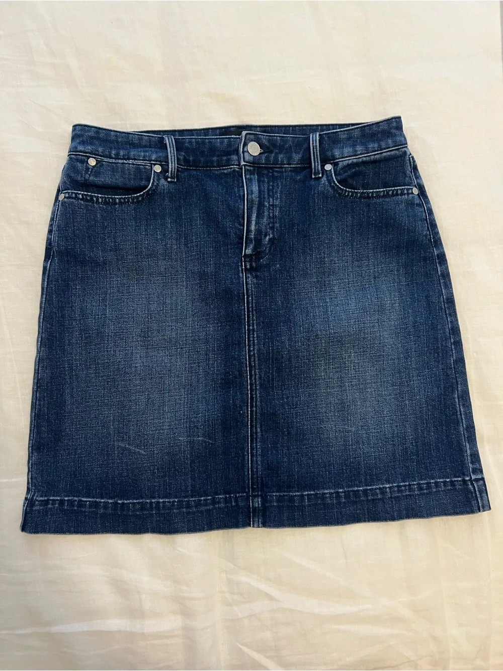 Talbots Petite Straight Denim Skirt Size 10P Classic Jean Skirt - Picture 1 of 6